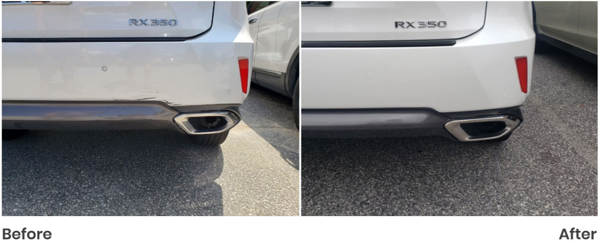 before and after paint repair