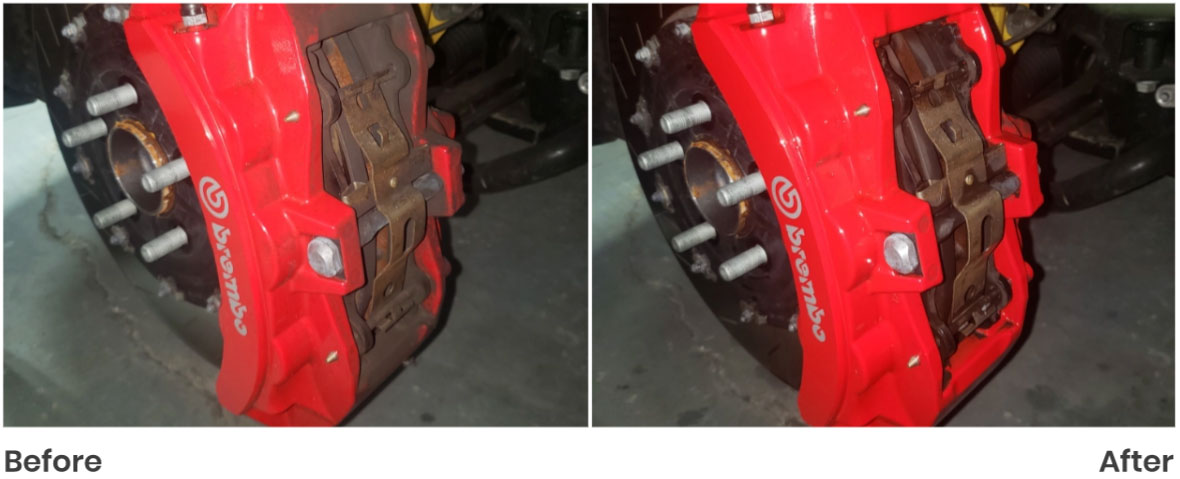before and after brakes